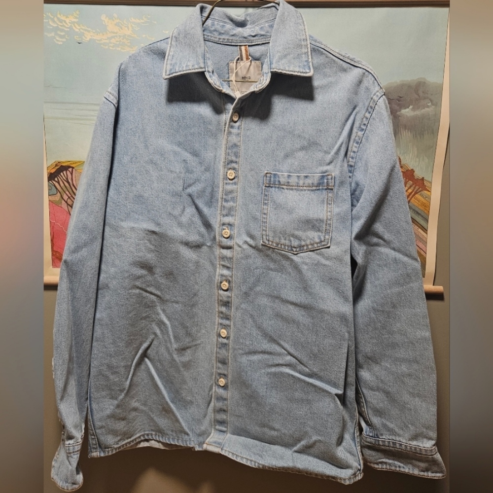 Mango Man Heavy Denim Shirt
